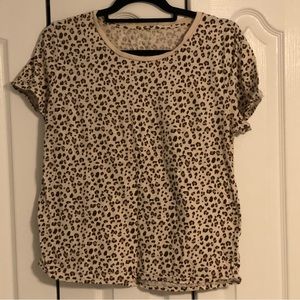 J.Crew Leopard Print Short Sleeve Tee